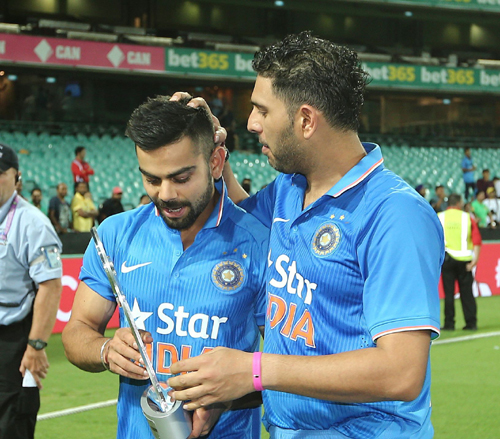 Yuvraj Singh wrote a message to Kohli हर वर्ष बेहतर से बेहतरीन होते जा रहे है कोहली – युवराज