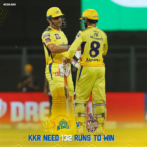 KKR vs CSK Live Score 2nd inning कोलकाता ने 6 ओवर में बनाए 43/0 रन