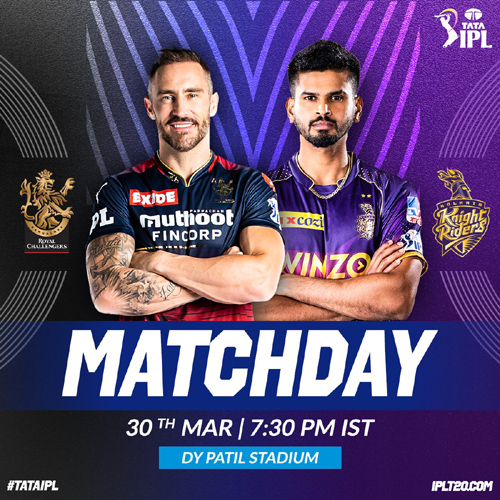 RCB vs KKR Toss Live 6th Match RCB ने जीता टॉस, पहले बॉलिंग का फैसला