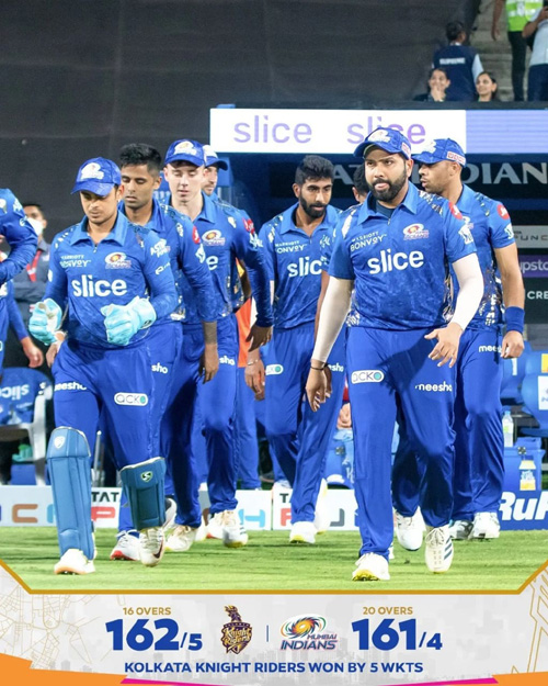 MI Lost Their 3rd Match : MI ने हरा अपना तीसरा मैच, KKR ने 5 विकेट से जीता मुकाबला